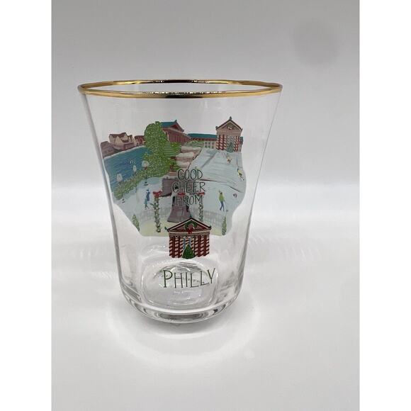 Anthropologie Holiday In The City Juice Glass Drinking Glasses 2024 Full Set - Picture 14 of 16